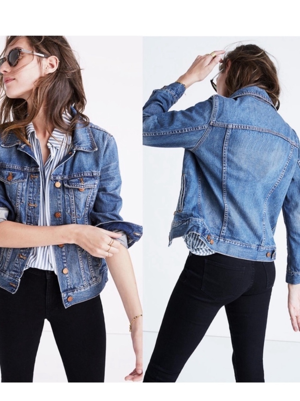 Madewell | Like new classic fit in Pinter Wash rigid, timeless 100% cotton med